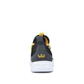 Supra Mens TITANIUM Trainers Dk Grey/Black/Golden/white | US-63923